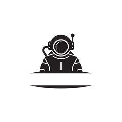  Astronaut icon logo vector design template illustration