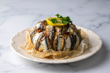 Anchovy pilaf(hamsi pilav), Turkish cuisine, Black Sea specialty (Turkish name; hamsili pilav)