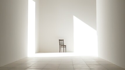 A solitary chair seen from various perspectives, against a white background.