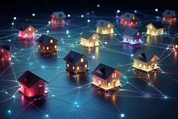 Home network connection technology with internet of thing. Generative AI