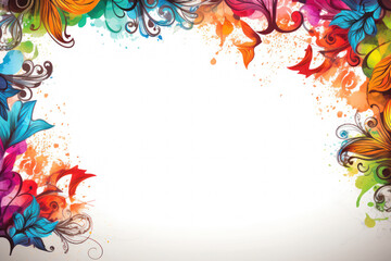 Obraz premium Creative Frame Design with Colorful Splash