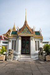 Artistic architecture and culture activities in The Grand Place, Bangkok, Thailand - The atmosphere and visitors in the Grand Palace temple with visitors and tourists, Grand Palace, Bangkok, Thailand.