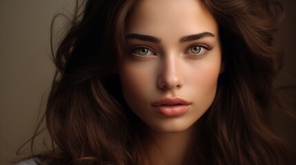Close up beautiful woman face skincare and makeup - obrazy, fototapety, plakaty