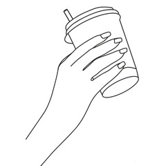 hand holding a coffee cup