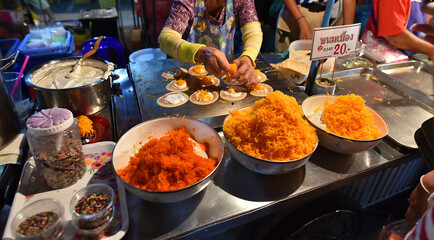 Street food at Pak Chong Market, Thailand