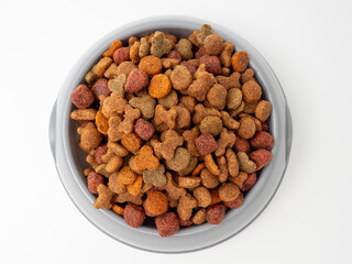 Dog food on a white background. Treats for dogs.