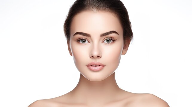 beauty and face consider skincare, wellness, and laser change. Happy model, cosmetic facial aesthetic and grin, healthy shine