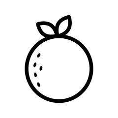 Orange icon vector, linear style orange icon, orange vector icon trendy outline style isolated on white background.