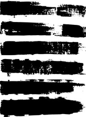 Set of vector brush strokes. Dirty ink texture splatters. Grunge rectangle text boxes
