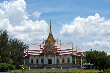 Naklejka premium Wat Non Kum Temple, Sikhio, Thailand - A beautiful of Buddhist temple in Wat Non Kum or Non Kum temple, famous place of Nakhon Ratchasima, Thailand