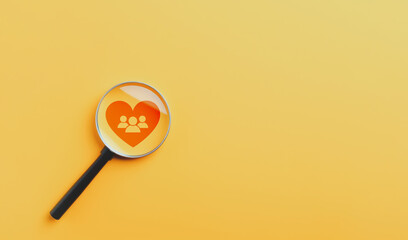 Increasing customer loyalty, Developing brand awareness, Understanding customer need, Providing value, Create relationship with customer engagement, Magnifying glass focus on customer heart icon