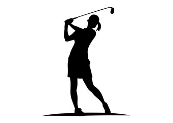 vector golfer silhouette