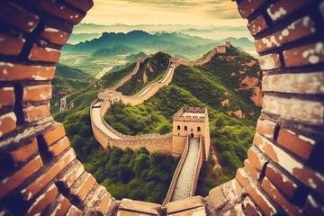Papier Peint photo Lavable Mur chinois great wall