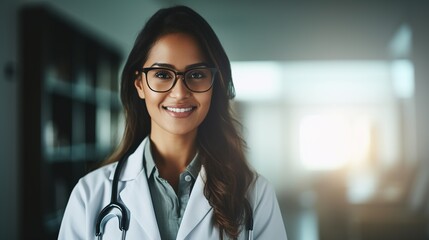Fototapeta premium female doctor looking at the camera