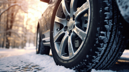 Fototapeta na wymiar Winter tyres concept