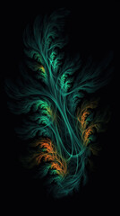 Obraz premium Abstract Colorful Trees Generative AI