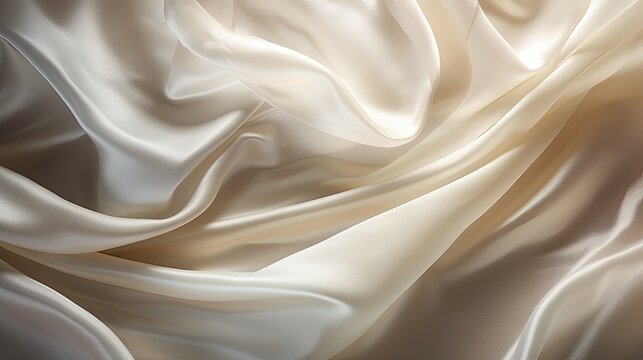 Satin fabrics draped and folded to showcase their fluidity and shine