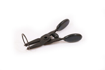 Lock ring pliers with thumb grip black
