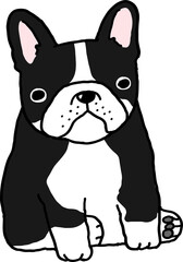 Cute Cartoon French Bulldog Character