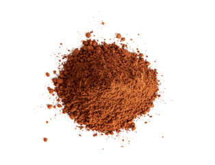 Cocoa Powder Isolated, Cacao Dust Pile, Dry Ground Cocoa Beans, Cocao Powder Pile for Chocolate
