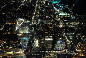 New Yorlk city from the top at night