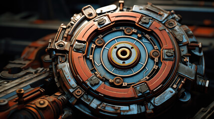 Naklejka premium mechanical gears and joints