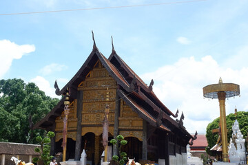 Lanna art temple in Lampang, Thailand.