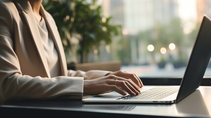 person typing on a laptop computer