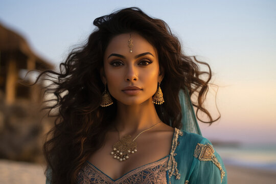 Young and beautiful indian woman.