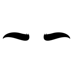 Vector illustration of eyebrows silhouette 