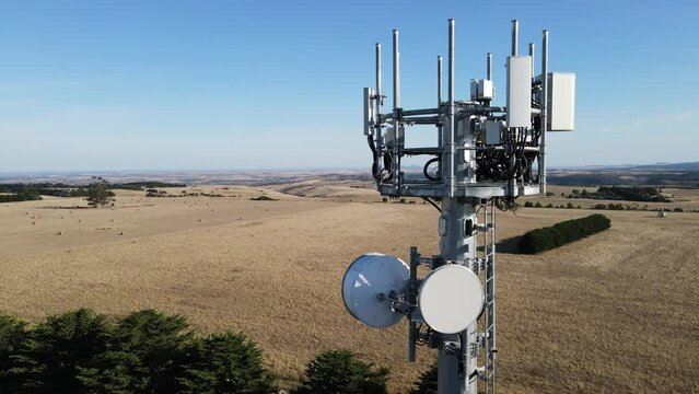 Cell tower stationary shot