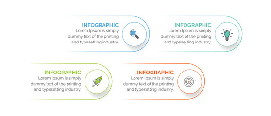 Business data visualization. Process chart. Abstract elements of graph, diagram with 4 steps, options, parts, or processes. Vector business template infographic, design, vector,2,3,4,5,6,