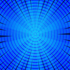 abstract blue comic zoom with circular lines background