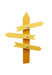 3D rendering of wooden road sign, Road signs in the village, concept for camping, camp site