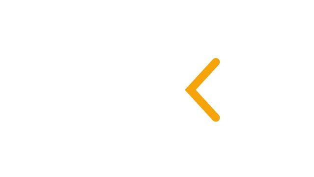 abstract directional arrow icon or swipe up arrow signal animation 4k