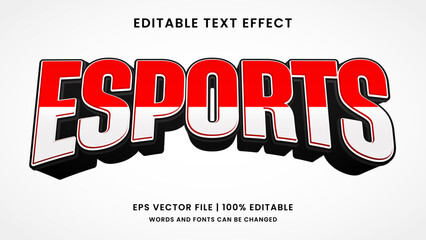 Esports gaming editable text effect sport style © hiznysyahril