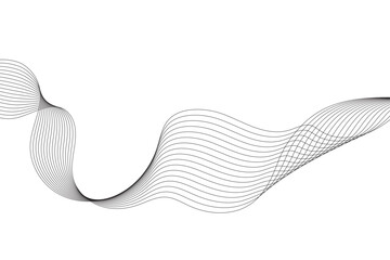 Abstract wave and curved blend lines on transparent background. Sound, music, volume background. Design for brochure, flyer, banner, template, wallpaper background and many more.