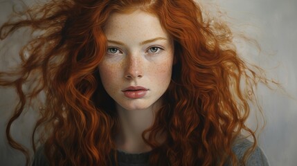 Close-up of a mixed-race woman's eye and face, with freckles and her gaze fixed on the camera. One female was solely looking at her.