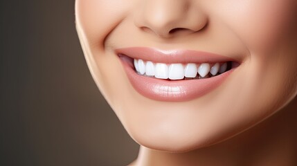 Dental Care. close up mouse Beautiful asian Woman Healthy Smile young Female Smile show beautiful of teeth, confident in orthodontics