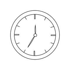 Vector illustration of a wall clock.