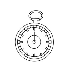 Vector illustration of a pocket watch.
