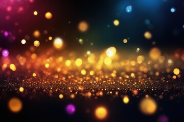 Obraz premium golden christmas bokeh background