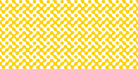 Seamless pattern with dots and wrapping tile texture with Yellow circle shape. Vintage decoration art illustration texture seamless pattern wallpaper for website and presentation, business background - obrazy, fototapety, plakaty