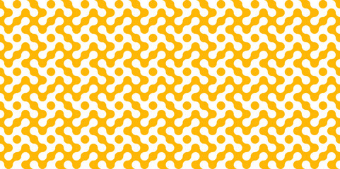 Seamless pattern with dots and wrapping tile texture with Yellow circle shape. Vintage decoration art illustration texture seamless pattern wallpaper for website and presentation, business background