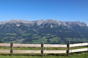 Fototapeta na wymiar Panorama des Wilden Kaiser, Tiroler Alpen