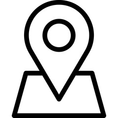 Location Simple Black Line Icon