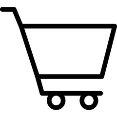Shopping cart Simple Black Line Icon