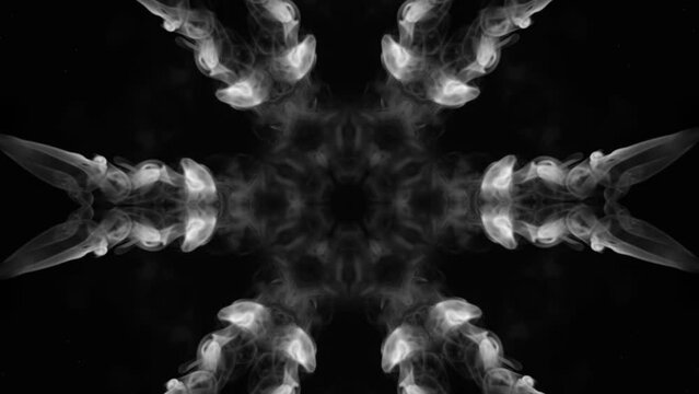 Smoke Mandala Pattern Slow Motion Loop