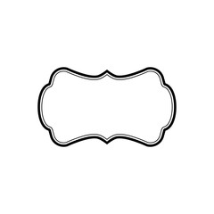 Decorative frame. Retro ornamental frame isolated on white background