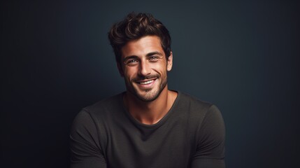 Obraz premium portrait of a smiling man on studio background